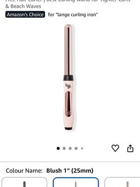 Lange Blush Pink Curling Wand with Rose Gold Barrel